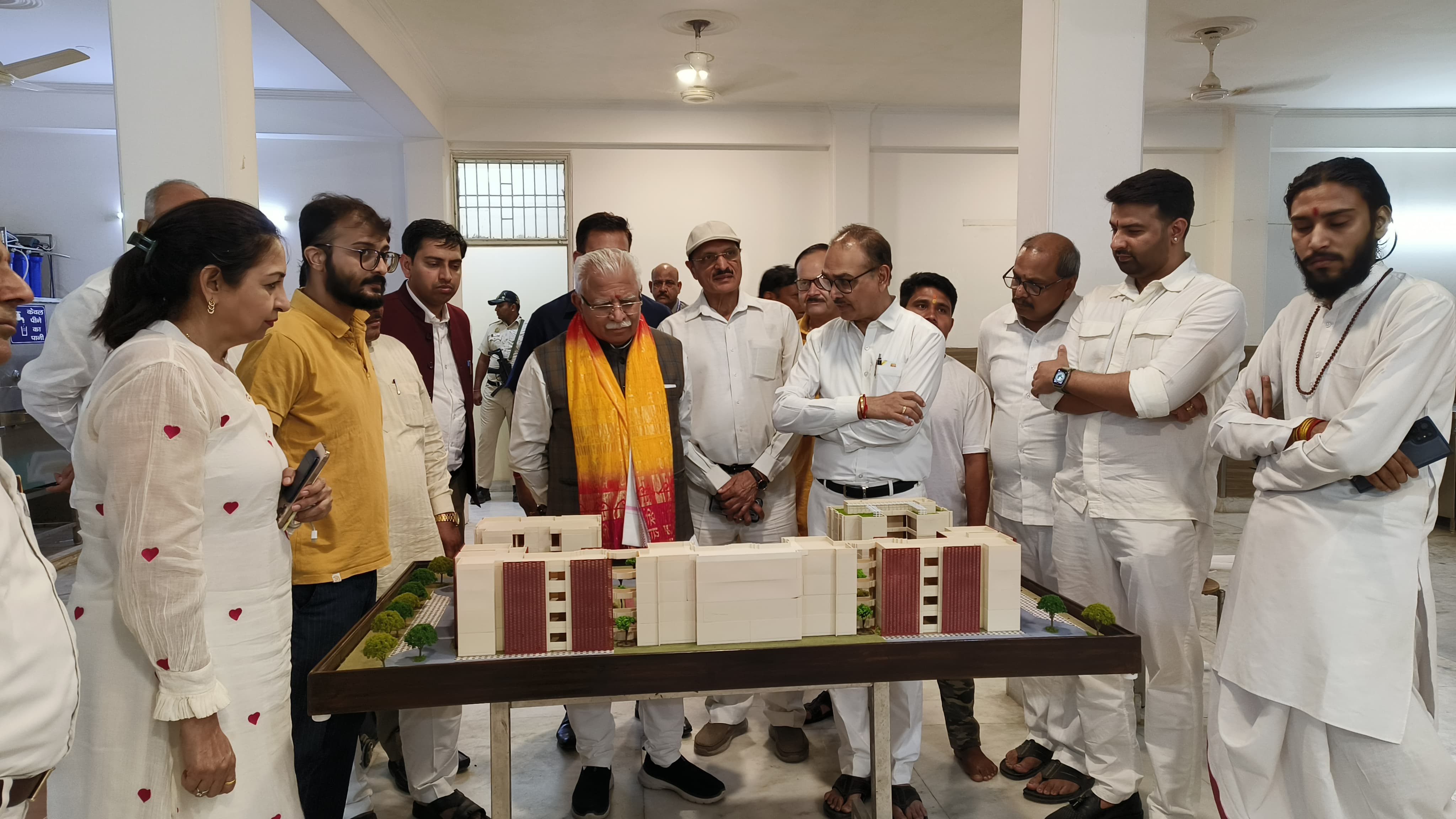 Officials and guests at a public event